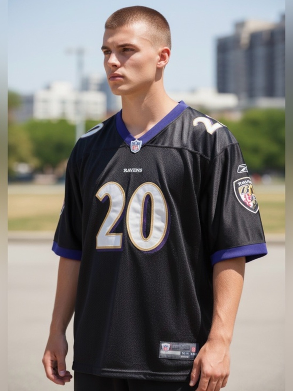Authentic Reebok Ravens #20 Reed Jersey NWT